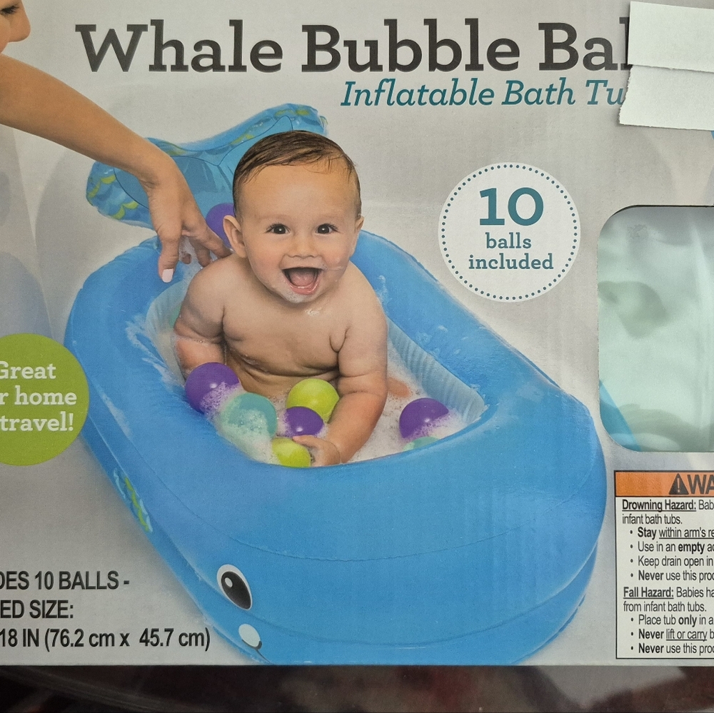 Whale Bubble ball inflatable baby bath by infantino
